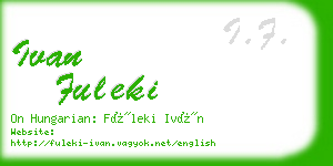 ivan fuleki business card